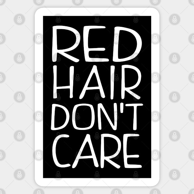 Red Hair Dont Care Sticker by KsuAnn